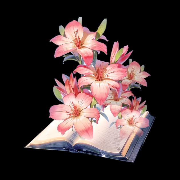 Book Of Flower, Flower Book, Flower And Book by LycheeDesign