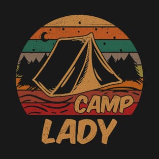 Camp Lady Shirt Sisters Camping Lovers Gifts Happy Camper T-Shirt