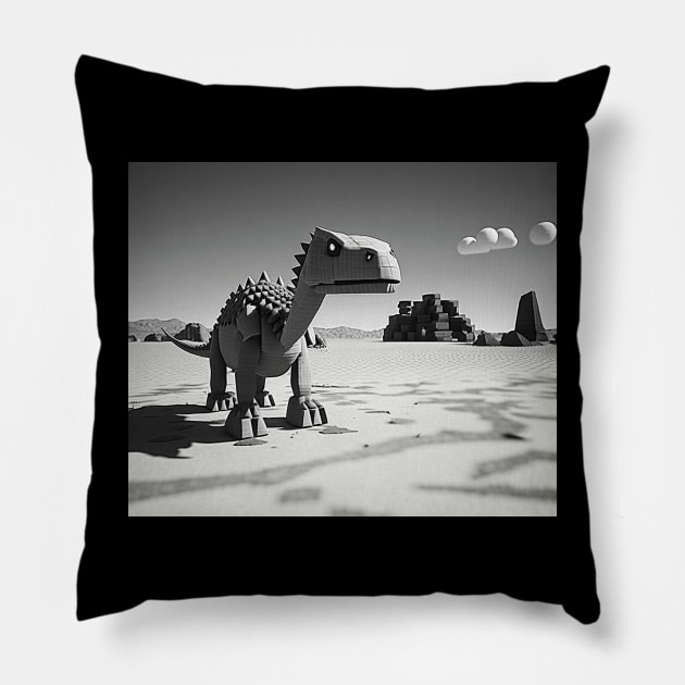 Pixelated T-Rex chrome Game no internet Pillow by Choc7.YT