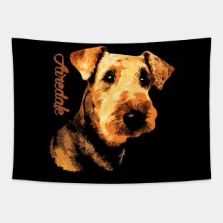 Airedale Terrier Portrait Tapestry