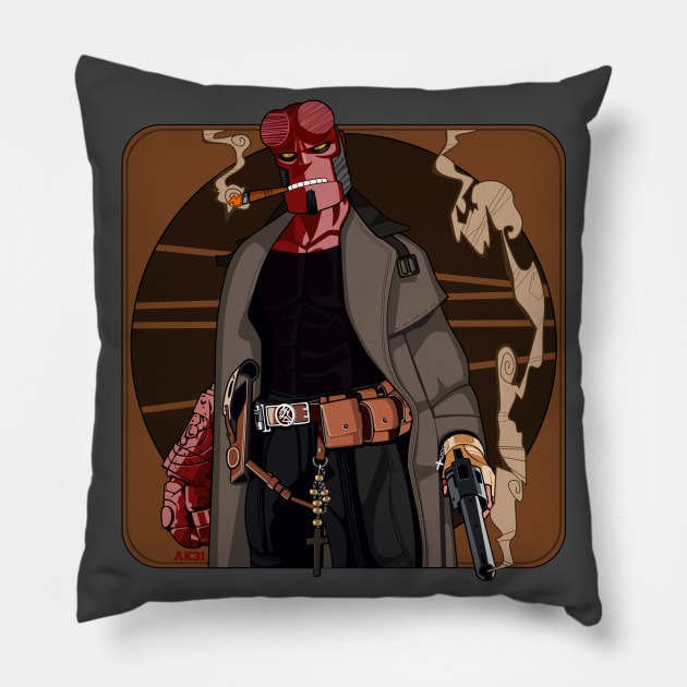 Hellboy Pillow by Akira31