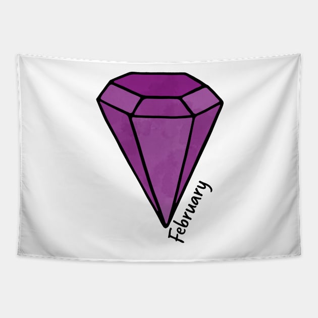 February Amethyst Birthstone Tapestry by murialbezanson