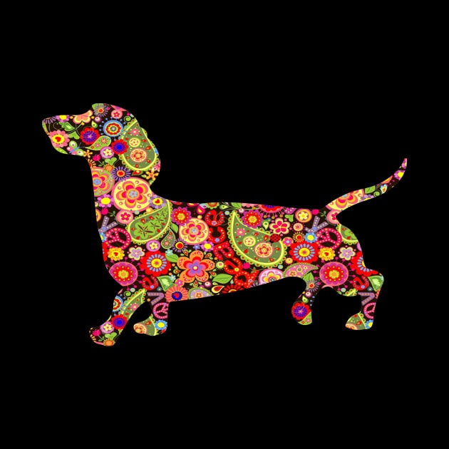 Dachshund Girl-Funny Dachshund Hippie Dog Lovers by Drakes