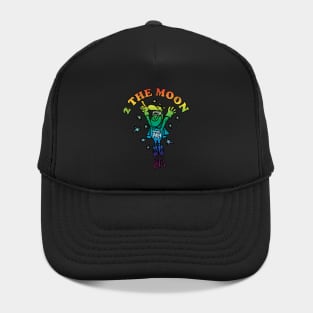 To the moon cartoon Hat