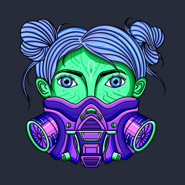 Quarantine Cyberpunk Gas Mask by nataliesnow24