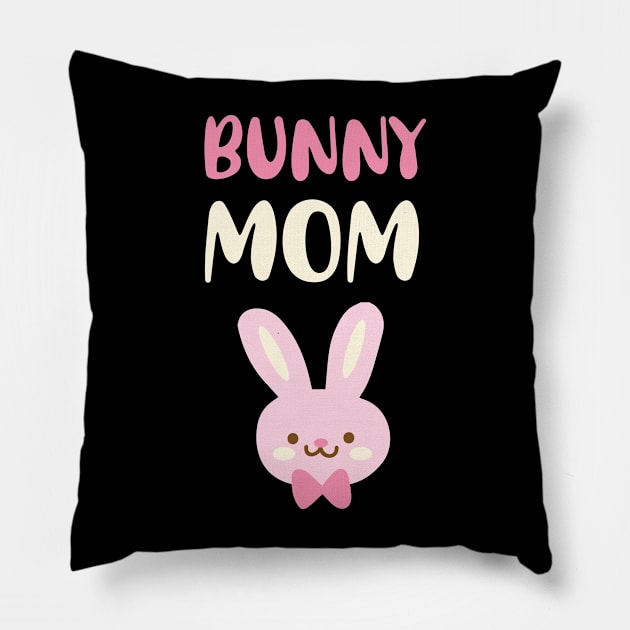 Bunny Mom Easter day 2023 Pillow by Fun Planet