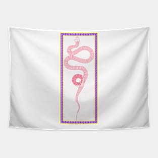 Pink snake Tapestry