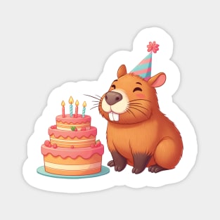 Capy Birthday Capybara Kawaii T-Shirt Magnet