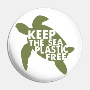 Keep The Sea Plastic Free Turtle Environmental Pin