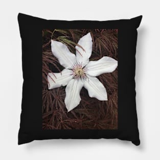 White passion flower Pillow