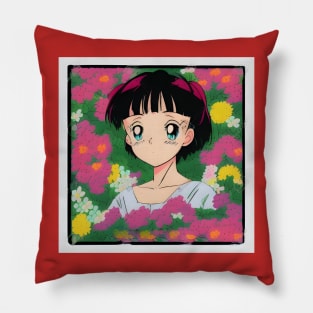 Cute  retro Anime girl Pillow