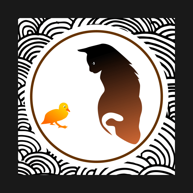 CAT AND DUCK by MufaArtsDesigns