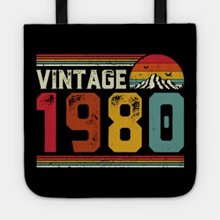 Vintage 1980 Birthday Gift Retro Style Tote