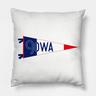 Iowa Flag Pennant Pillow