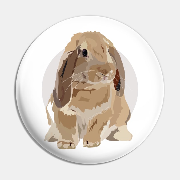 Flop - Bunny Pin by annamckay