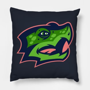 Fierce Competition Ahead: Angry Snapping Turtle Sports Mascot T-shirt for All Sports Fans Pillow