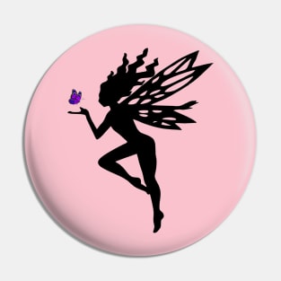 Fairy with Purple Butterfly Pin