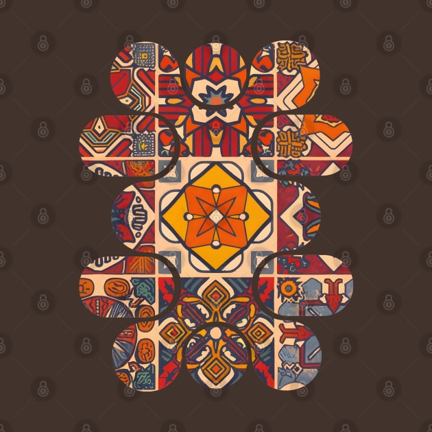 Abstract organic shape with moroccan tile pattern by craftydesigns