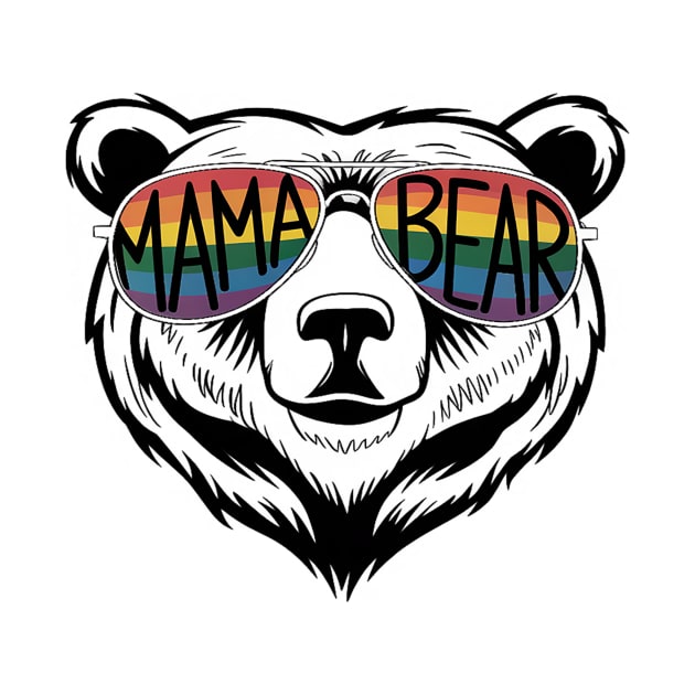 LGBTQ Mama Bear Proud Mom Momma Ally by Faafograffiti