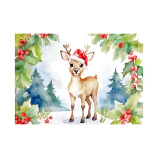 Baby Deer In Winter wonderland T-Shirt