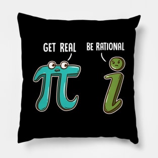 Be Rational Get Real Funny Math Joke Stats Pun Pillow