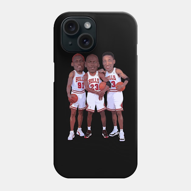 BULLS trio Phone Case by Buff Geeks Art