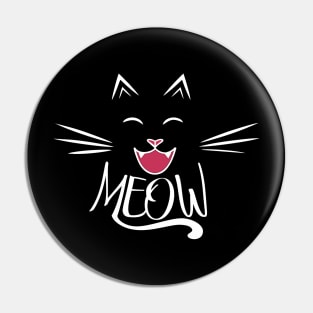 Meow, I Love Cats Pin