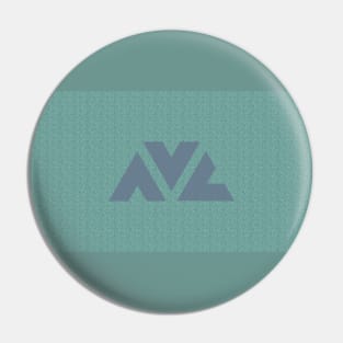 AVL - Asheville NC geometric logo Pin