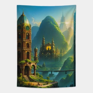 Tower in a Solarpunk City Tapestry