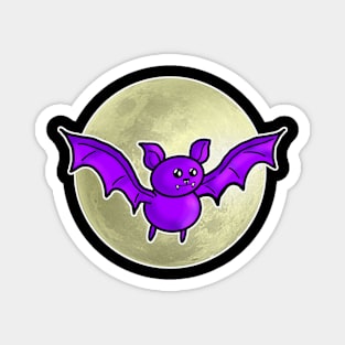 Halloween Flying Bat & Moon Magnet