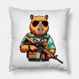 tactical capybara Pillow