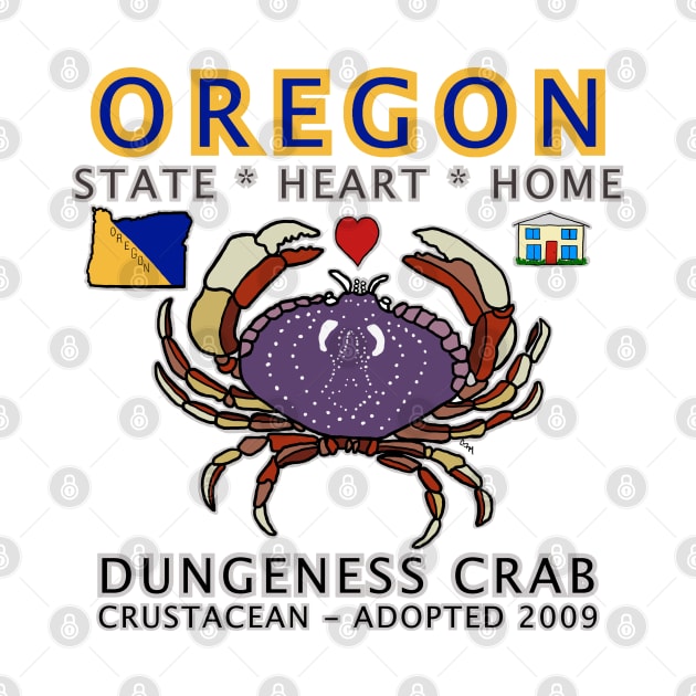 Oregon - Dungeness Crab - State, Heart, Home - state symbols by cfmacomber