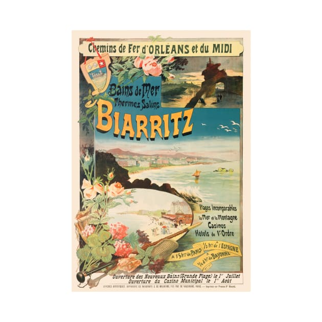 Biarritz France Vintage Poster 1897 by vintagetreasure