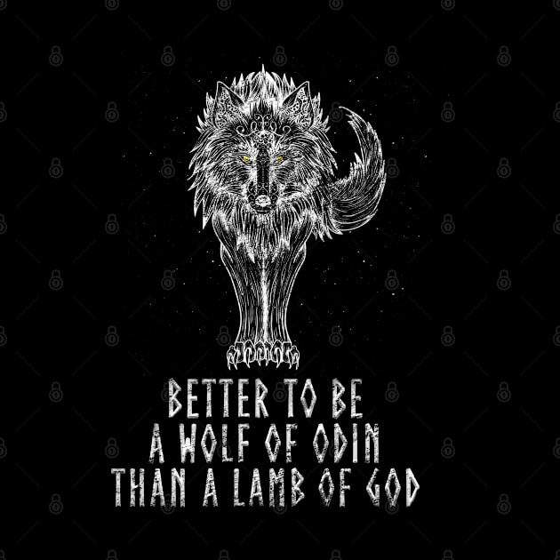 Wolf of Odin Viking Nordic Norse Mythology Scandinavian by Sassee Designs