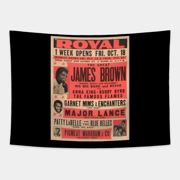 SOUL CONCERT ROYAL JAMES BROWN Tapestry by MakLampir Grandong