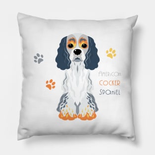 Cute dog American Cocker Spaniel Pillow