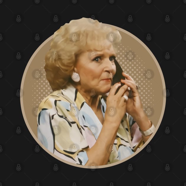 Betty white On Phone by sepatubau77