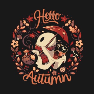 Spooky Autumn Harvest - Fall Ghost T-Shirt
