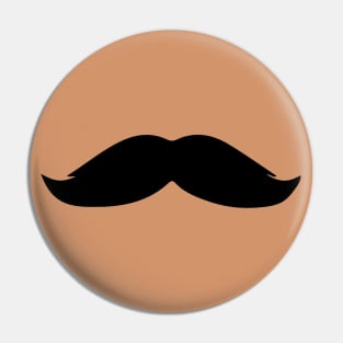 Moustache - Bushy (Skin tone C) Pin