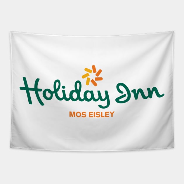 Holiday Inn Mos Eisley Tapestry by MindsparkCreative