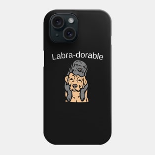 Labradorable funny dog design for Labrador owners and lovers Phone Case