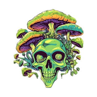 Psychedelic Mushroom Skull T-Shirt