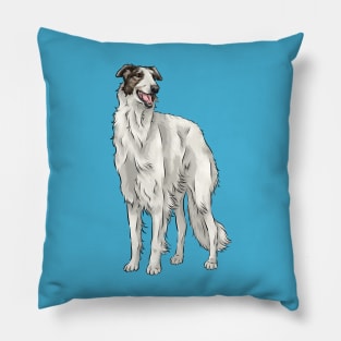 Cute Borzoi Dog Pillow