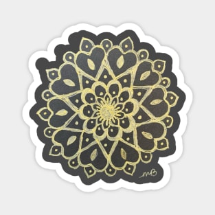 Gold and Black Mandala Magnet