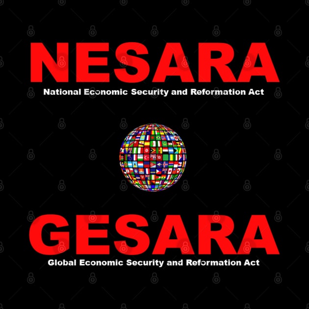 NESARA GESARA, in red lettering. by DeniseMorgan