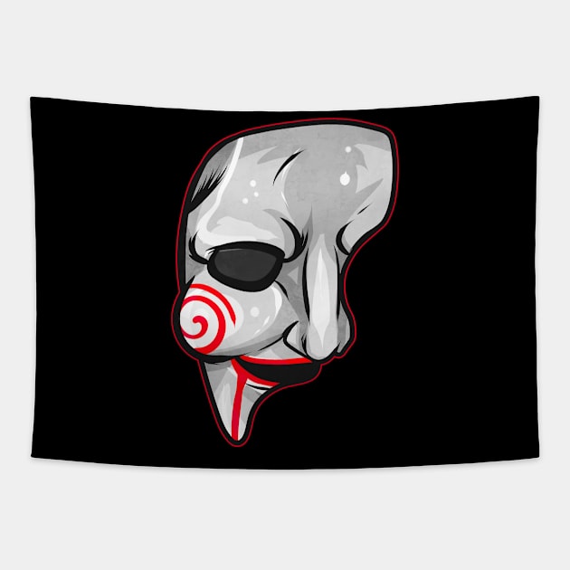 Scary Horror Movie Mask Costume Halloween Tapestry by SinBle