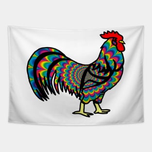 Psychedelic Rooster Tapestry