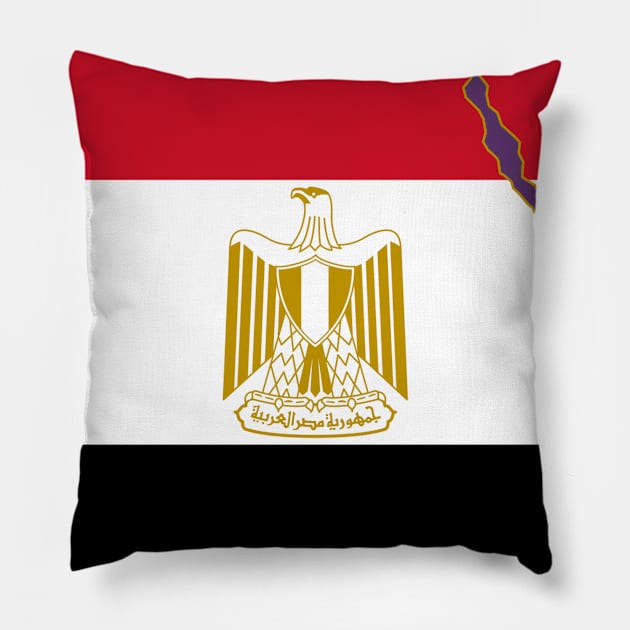 Egypt Map Pillow by Historia