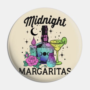 Midnight Margaritas Witch Halloween Pin
