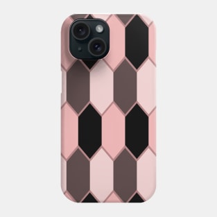 Hexagon - Pink and Black Phone Case